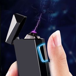 Intelligent Induction Personality Dual Arc Lighter Electronic Lighter Pulse USB Charging Cigarette Lighter