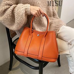 Bag Fashion Texture Western Style Tote 2024 Autumn And Winter High-end PU Leather Women's Designer Shoulder Messenger