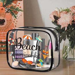 Storage Bags Makeup Bag Transparent Cosmetic Pouch With Metal Zipper Water Dust Proof Organiser For Cosmetics Shoes Keys Underwear