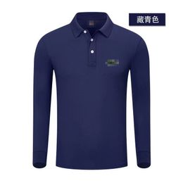 Free delivery of Spring and Autumn new high-quality men's high-end long sleeved POLO brand shirts, casual men's business embroidered pure cotton shirts
