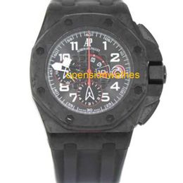 Automatic Watch AP Luxury Watches Men's Audemar Pigue Royal Oak Offshore Alinghi Carbon Fibre Watch 26062fs FNII