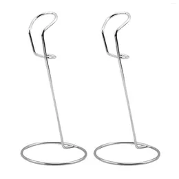 Kitchen Storage 2pcs Countertop Easy Clean Milk Frother Stainless Steel Tool Coffee Rack Durable Modern Heavy Duty Whisk Stand