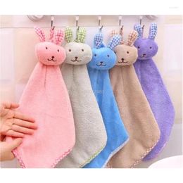 Towel Lovely Cartoon Style Coral Velvet Multi-function Hanging Kitchen In Bathroom Cleaning Absorbent