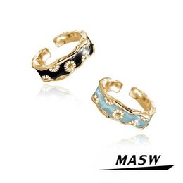 Band Rings MASW original design with adjustable and beautiful spring and summer styles suitable for girl parties wedding gifts fashionable Jewellery Q240427