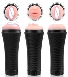 Realistic Vagina Anal Mouth Male Masturbation Cup Erotic Anus Sex Toys for Men Artificial Vagina Fake Adult Products K9187623070