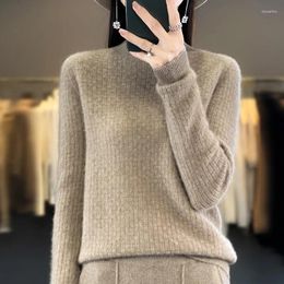 Women's Sweaters Merino Wool Cashmere Sweater Knitting High Neck Long Sleeve Pullover Autumn And Winter Clothing Warm Top