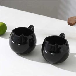 Mugs 1 cat shaped ceramic cup creative cup 380ml/13oz coffee and beverage cup J240428