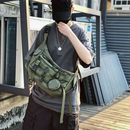 School Bags Tactical Techwear Punk Hip Hop Crossbody Bag Men Women Multifunction Detachable Waterproof Single Shoulder