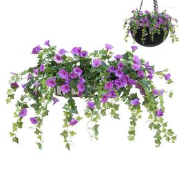 Decorative Flowers Artificial Indoor Wall Hanging Simulation Green Plant Flower Decoration With Delicate Texture