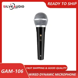 Microphones GAM-106 Wired Microphone Trolley Speaker Equipped With KTV Singing Holding Mic Dynamic