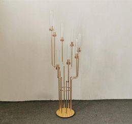 Metal Candelabra Candle Holders Acrylic Wedding Table Centrepieces Flower Stand Candle Holder Candelabrum For Home Decor4284140