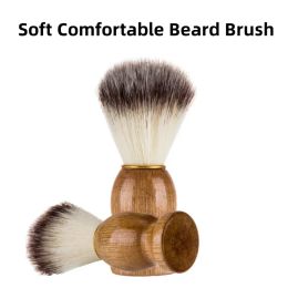 Brush Shaving Brush Wooden Beard Brush Nylon Hair Manual Beard Brush Convenient Beard Brush Beauty Makeup Hair Salon Tool