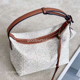 Tote Loe Canvas Designer Cubi Bag Shoulder Anagram Bags Lady Family Women's Summer Jacquard Embroidered Lunch One Handheld Small Group Underarm