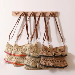 Evening Bags Seaside Beach Holiday Bag Europe And The United States Cross Body Lace Straw Braided Fashion Colorful Shoulder