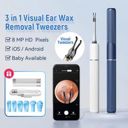 Wireless Smart Ear Cleaning Endoscope Visual Pick Tweezers Otoscope Earpick Cleaner Wax Removal Camera Health Care 240424