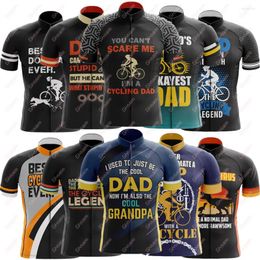 Racing Jackets DAD-Cycling Jersey For Men Short Sleeve Reflective MTB Maillot Downhill Pro Team Mountain Bicycle Clothing Summer