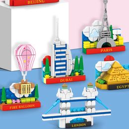 World Building Refrigerant Sticker Building Block Technology Assembly Electronic Drawing High Tech Toys Childrens Christmas Gifts 240428