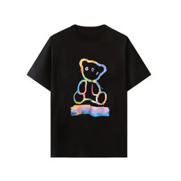 Mens T Shirt Colorful Bear Print Designer T Shirt Luxury Men Women Summer Classic Loose Breathable Top Oversized