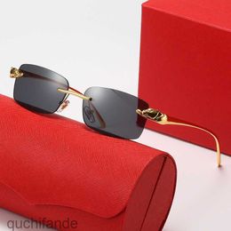 Top Level Original Cartere Designer Sunglass New Copper Sunglasses for Men and Women Fashion Leopard Head Sunglasses Match Myopia with 1:1 Real Logo