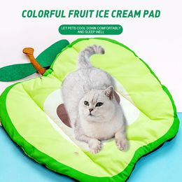 Dog Mat Cooling Summer Pad Mat Dogs Cat Blanket Sofa Breathable Cold Pet Dog Bed Summer Washable Small Medium Large Dogs Ice Pad 240415