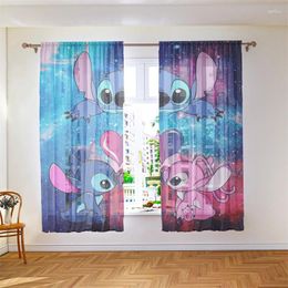 Curtain Starry Sky Background Stitch Tulle Living Room Bedroom Decoration Transparent Chiffon Two-piece Privacy Protection