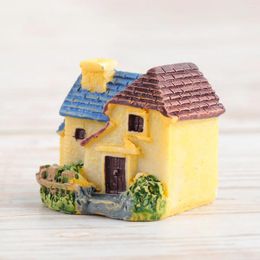 Garden Decorations 4 Pcs Tiny House Villa Craft Decor Miniature Micro Landscape European Style Villas