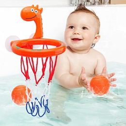 Baby Bath Toys Baby Bath Ball Toy Throw Basket Toys Toddler Bathtub Water Play Summer Pool Toyset Mini Cute Little Dinosaur Basketball