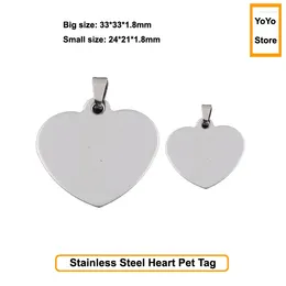 Dog Tag Design Heart Shaped Pet Pendant Charm Name Tags Engraved