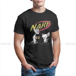 Men's T-Shirts NARF Fashion Polyester TShirts y and the Brain TV Male Graphic Tops T Shirt O Neck T240425