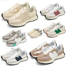 Designer new New n Balance NB 327 nb327 Running shoes for mens womens Sea Salt vintage beige brown suede leopard print black white orange men trainers sneakers