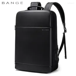 Backpack BANGE Design Large Capacity USB Rechargable Travel Backpacks Men 15.6 In Laptop Waterproof Bag For Male
