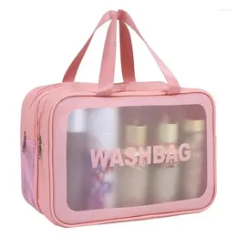Storage Bags Travel Toiletry Bag Wider Handles Compartments High Quality Waterproof Women Makeup Organizer For Home Business Trip