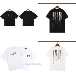 Luxury tshirt Mens Designer T Shirt Brand Clothing Spray Letter Short Sleeve Spring Summer Trendy Men Women Tee Tops Man Clothing