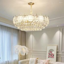 Ceiling Lights French Crystal Chandelier Lamp In The Living Room Master Bedroom Dining Atmospheric Shell Lamps