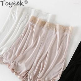 Women's Panties 70% Silk Safety Short Pants Underwear For Women 2024 Spring Summer Black White Shorts Clothes Pantalones Cortos