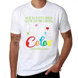 Men's Tank Tops Broken Crayons Still Colour Mental Health Awareness T-shirt Graphics Hippie Clothes Blacks Clothing