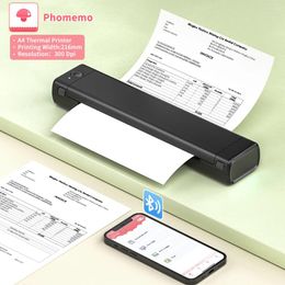 Phomemo M08F A4 Printer Portable Thermal Paper Tattoo Bluetooth Wireless 216mm Compatible With Phone & Laptop