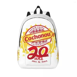 Backpack Cochonou Travel Canvas Men Women School Laptop Bookbag College Student Daypack Bags