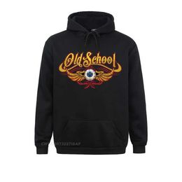 Men's Hoodies Sweatshirts Vintage Old School Rat Rod Muscle Car Hoodie Hoodies Summer Graphic Gk Long Slve Male Sweatshirts Moto Biker Hoods T240428