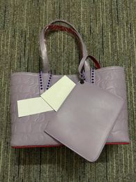 Designer Luxury fashion Set bags women shoulder bags New Medium 24cm Rivet Bag Fashion Personalized RedBottom Casual One Shoulder Mother Bag With Wallets