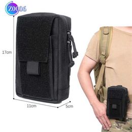 Tactical Accessories Protective Gear Outdoor Equipment Black Tactical Molle Phone Bag Fanny Pack Edc Accessory Bag Waterproof Nylon