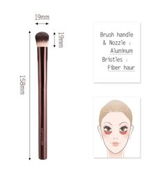 New VANISH SEAMLESS FINISH Concealer Makeup Brush Metal Handle Soft Bristles Angled Large Conceal Cosmetics Brush Beauty Tool8219315