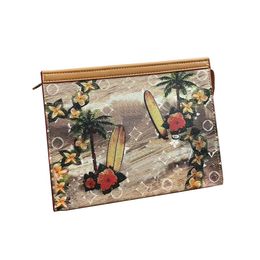 Luxurys Designers zippy POCHETTE VOYAGE Handbag For Mens Womens Leather Coloured drawing Bag Ladies Travel Men Wallet Coin Purse Pad File Ba