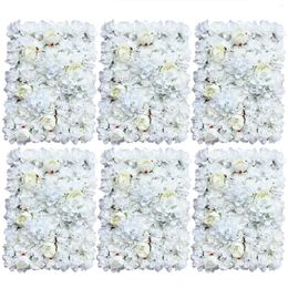 Decorative Flowers 6 Pcs Artificial Silk Flower Wall Panel Wedding Pography Venue