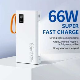 Cell Phone Power Banks The new 30000mAh 66W ultra fast charging mobile power pack is equipped with its own charging cable. J240428