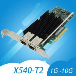 Cards X540T2 Intel Chipset PCIe x8 Dual Copper RJ45 10Gbps Port Ethernet Network Card PCIEX8 X16