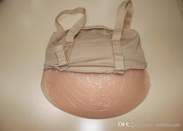 Cloth bag 1000g1500gpc Silicone Belly Skin color Artificial Tummy for Fake Pregnancy whole and drop 7472376