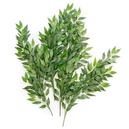 27.6 Tall Artificial Ruscus Greenery Stem-Faux Floral Hanging Spray for DIY Wedding BouquetArchTable CenterpiecesHome Decor 240417