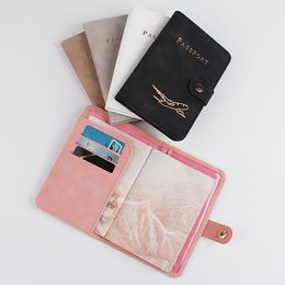 10A Simple Leather Holder Passport Protective Case Multi-function Bag Travel Overseas Air Ticket Document Guarant