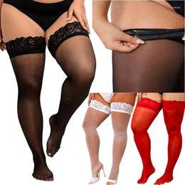 Women Socks Oversized Lace Long Sock Plus Size Fishnet Stocking Large Over Knee Thigh High Stockings Sexy XXXL